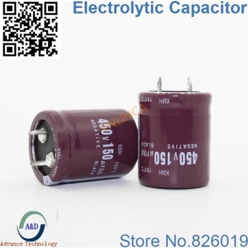 6pcs/lot 450V 150UF Radial DIP Aluminum Electrolytic Capacitors size 25*30 150UF 450V Tolerance 20