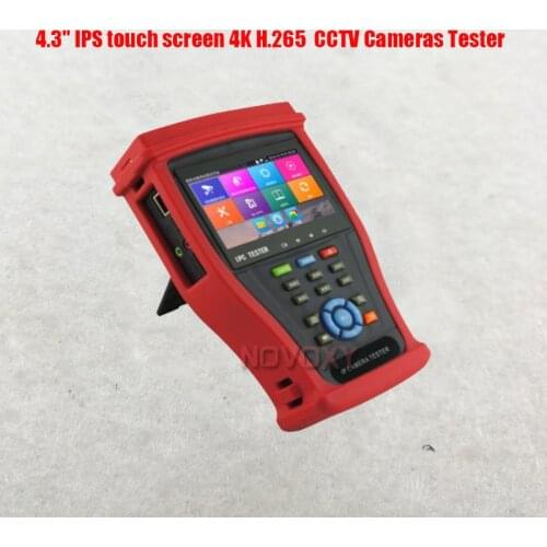 Free shiping 4.3" IPS touch screen 4K H.265 all kinds of CCTV Cameras Tester