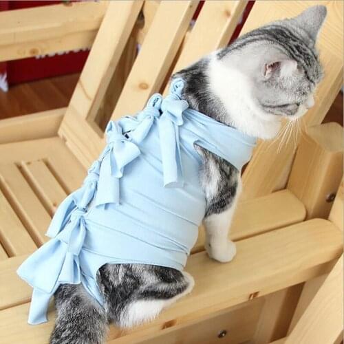 Cat Sterilization Surgery Suit Weaning Clothes Anti-mite Summer Breathable Physiological Clothing Clothes Pet Supplies Weaning