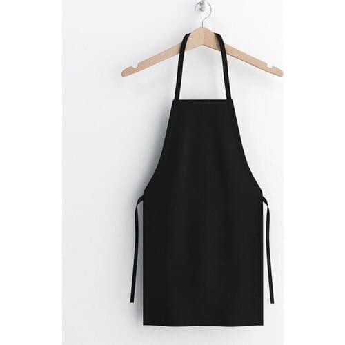 Kitchen Cooking Apron Black Waterproof Duck Fabric Unisex