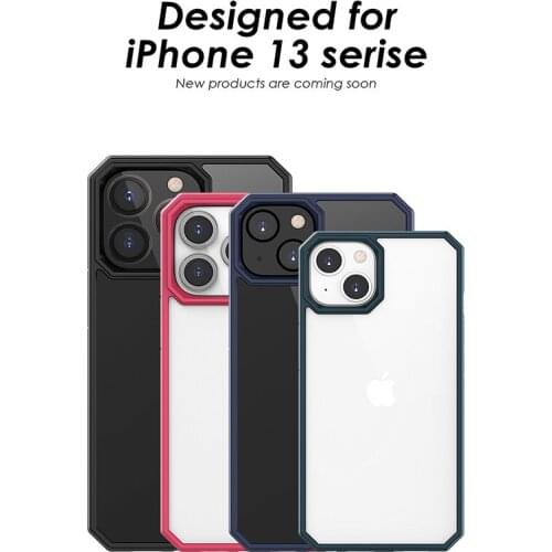 Luxury Shockproof Clear Case For iPhone 13 13 Pro 13 ProMax 13 Mini Hard PC Protective Armor Transparent Back Cover Bumper