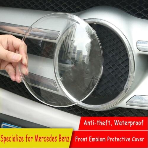 Anti-theft Front Grill Logo Protective Cover Cap for Mercedes Benz E C Class W213 e E200L E300L W205 C200 C180 C260 Accessory