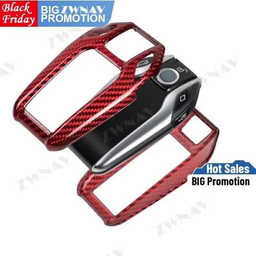 Carbon Fibre Key Case For BMW 5 Series 7 Series For BMW LCD Screen Replacement Key Case