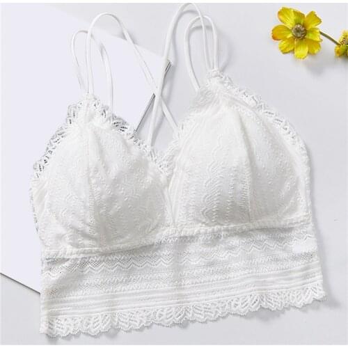 New Women Sexy Seamless Lace Bralette Bra Tops Summer Lingerie Bra Camisole Girls High Quality Breathable Tube Top 2021