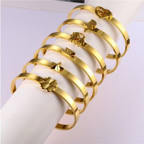 XUANHUA Geometric Cuff Bracelets Bangles Female Star Stainless Steel Jewelry Woman Fashion Accessories Free Shipping