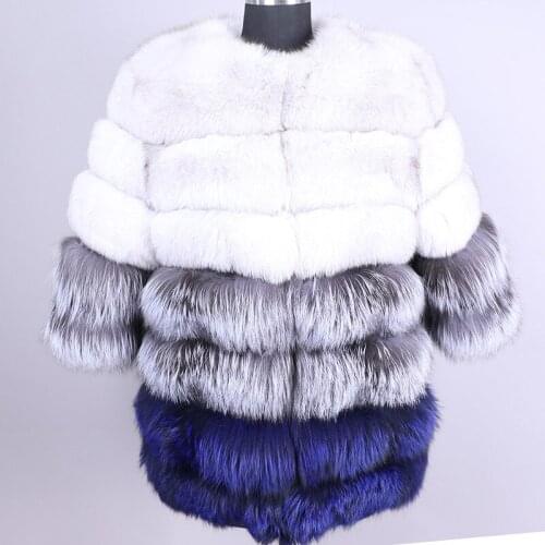 2020 natural fox fur warm coat fashion new real fur parka thick snow outerwear womans clothing winter jacket
