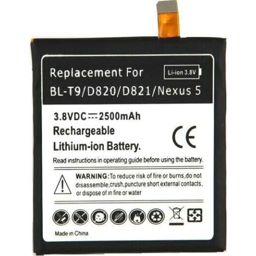 2500mAh Replacement Li-ion Battery For LG Google Nexus 5 E980 D820 D821 BL-T9 BLT9 BL T9