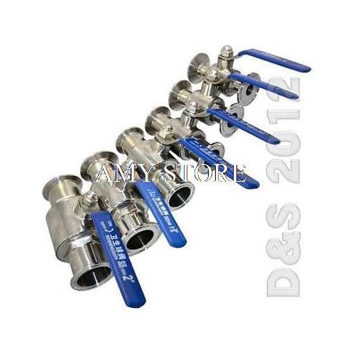 3/4" 0.75" 19MM Sanitary Full Port Ball Valve Clamp Type Ferrule SS SUS304 New