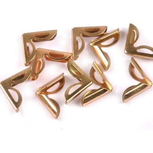 50Pcs Metal Corners For Books Decorative Scrapbook Accessories 16x16x2.5mm Rose Gold Corner Protector Albums Menus Folders C1056