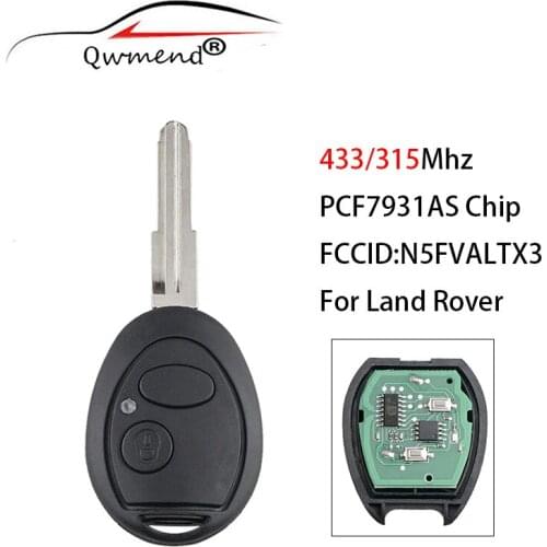Remote Car Key for Land Rover N5FVALTX3 2BUT for Land Rover Discovery 1999-2004 Car keys 433/315Mhz PCF7931AS Chip