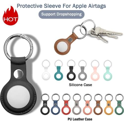 For Apple Airtags Liquid Silicone Protective Sleeve For Apple Locator Tracker Anti-lost Device Keychain Protective Sleeve Hot