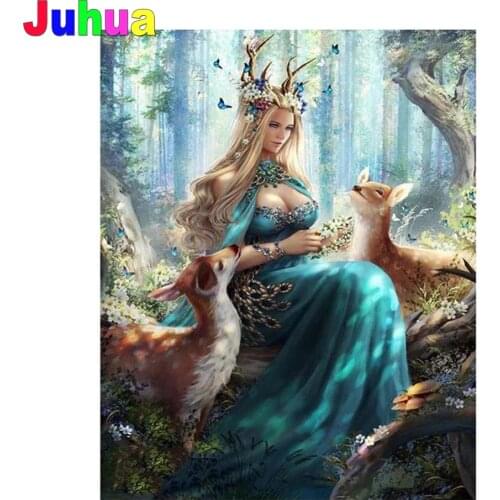 Deer beauty fairy Full Drill 5D DIY Diamond Painting Anime Diamond Embroidery mosaic diamond Stitch Home Decor dropshipping