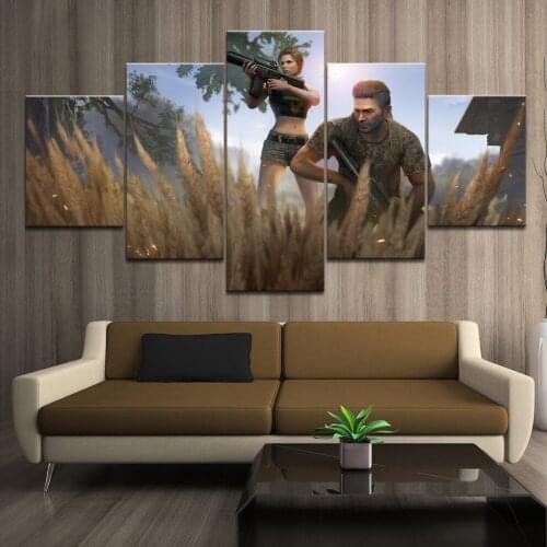 Home Decor Modular Canvas Picture 5 Garena Free Fire Game a living room Poster Home Canvas Painting Wholesale