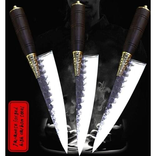 8"China Longquan high-end sharp kitchen slicer household knife cooking, soup, fish slicer must use the knife hunting knife