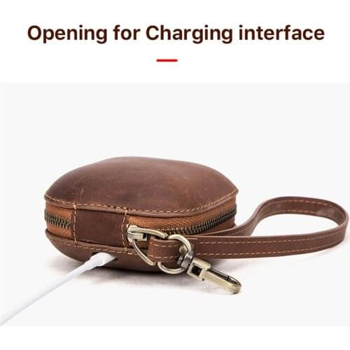 Leather Bag Protective Case Charging Box Cover with Pot Hook for Powerbeats Pro Wireless Bluetooth Earphone Accessories