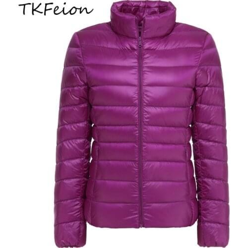 Spring Autumn Women Jacket Clothes Ultra Light Fall Ladies Slim Jackets Stand Collar Zippers Fashion Female Overcoat Coat Parkas