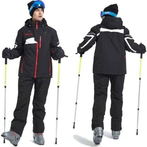 Ski Suit Men New Winter Waterproof Windproof Thicken Warm Snow Clothes Men Ski Sets Jacket Skiing And Snowboarding Suits Brands