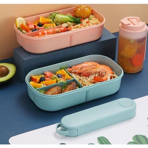 Microwave Lunch Box Dinnerware Food Storage Container Children Kids School Office Portable Bento Box Lunch Bag