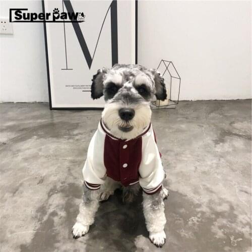 Fashion Pet Dog Clothes Winter Warm baseball Jacket for Small Dogs French Bulldog Coat Hoodie Chihuahua Sweatshirt Costume BOC10