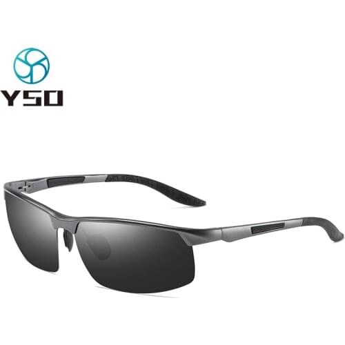 YSO Aluminium Mag Frame Sports Driving Sunglasses For Men Photochromic UV400 Protection Glasses Men Polarized Sunglasses 8035