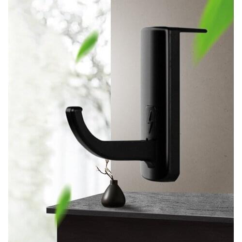 Wall Mounted Headset Hanger Headphone Hook Plastic Headphone Holder PC Monitor Earphone Stand Home Office Storage Rack Bracket