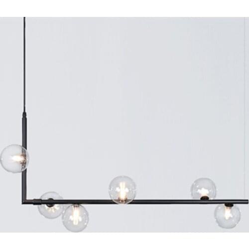 Minimalist Design Glass Ball Pendant Lights Creative Art Molecule Restaurant Bar Cafe Decoration Suspension Light Fixtures