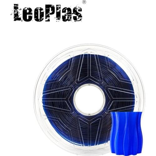 LeoPlas 1kg 1.75mm Clear Dark Deep Navy Blue PETG Filament For 3D Printer Pen Consumables Printing Supplies Plastic Material