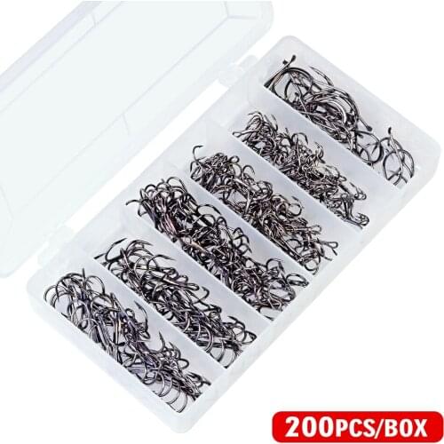 Baitholder ! 200Pcs/Box 2#/4#/6#/8#/18-22# Fishing Hooks lure High Qulity Stainless steel Fishing hook Free Shipping
