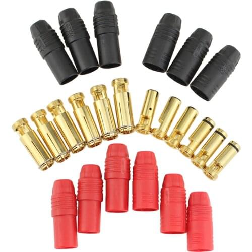 AS150 connector fire flower/common plug 7mm gold-plated anti-ignition high current model plug black red banana terminal Connecto