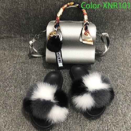 Fur Slippers Summer Fluffy Cute Plush Plush Ladies Flip Flops Casual Flat Home Outdoor Non-Slip Sandals