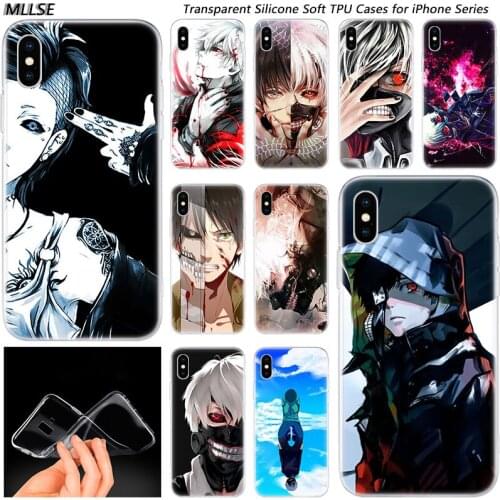 Hot Anime Tokyo Ghoul Fashion Silicone Case Cover for Apple iPhones 11 Pro XS Max X XR 7 8 6 6s Plus 5S SE TPU Soft Phone Cases