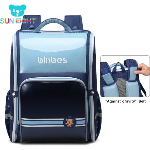 SUN EIGHT PU Leather School Bags Waterproof Children School bag Backpack Kid Bags