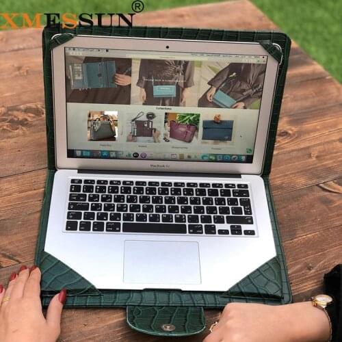 XMESSUN Crocodile Pattern Leather Laptop Sleeve Bag Notebook Case Cover Pouch For 13.3 inches Macbook Air Pro Retina Ins