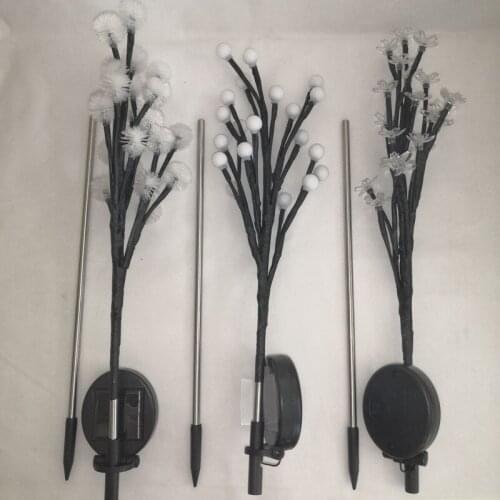 LED solar ground plug firework light cherry tree branch light string outdoor garden Christmas decoration light