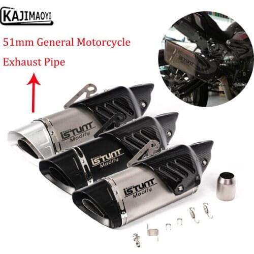 Universal 51mm Escape Moto Exhaust Motorcycle Muffler Motocross Pipe Cover DB KillerFor HONDA R6 Z900 MT07 NK250 MT09