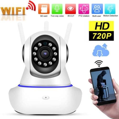 WIFI Camera Night Vision 720P HD Home Security Motion Detect 2-Way Communication 100-240V