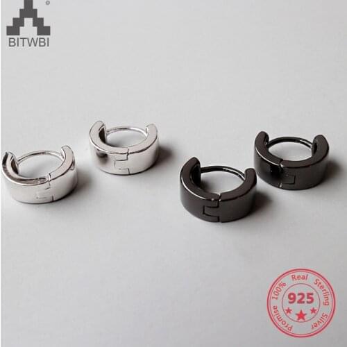 S925 Sterling Silver Personality Retro Earrings For Women Silver Jewelry