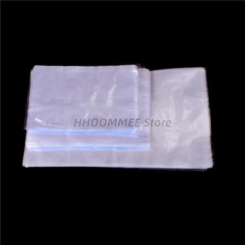 100Pcs/lot Plastic Clear Cosmetics Packaging Polybag Film Storage Bag PVC Heat Shrink Open Top Heat Seal Pouch