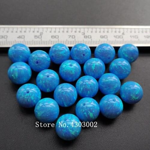 20pcs/lot 12mm Full Drilled Synthetic Round Opal Beads for DIY Jewelry Round Ball Opal
