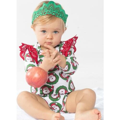2021 Newborn Baby Bodysuit Girls Christmas Clothes New Cotton Deer Baby Bodysuits Long Sleeve Baby Body Toddler Jumpsuit