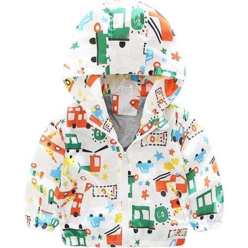 27kids Toddlers Hoodies Kids Baby Girls Boys Cartoon Car Spring Hooded Tops Children Kids Jacket Boys Outerwear Hoodie Baby