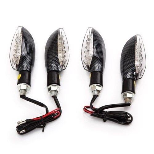 4PC/LOT DIRT BIKE TURN SIGNAL AFTERMARKET imitate CARBON FIBER LED TURN SIGNALS MOTORCYCLE LED TURN SIGNALS INDICATORS