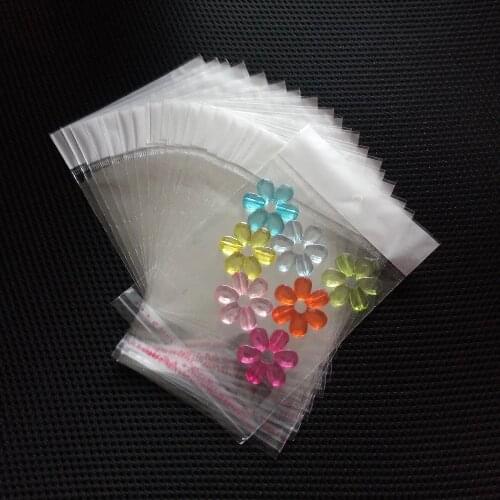 500pcs Transparent Self Adhesive Seal Plastic Storage Bag OPP Bag For Packaging/Gift/Wedding/Jewelry Gift bags With Hang Hole