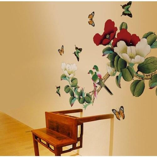 Large FGN Butterfly Wall Stickers for Bedroom Sofa Living Room Background Wall Stickers 3D Art Mural