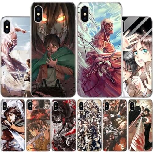 Shingeki No Kyojin Anime Cover Phone Case For Apple iphone 11 12 Pro XR X XS Max 7 8 6 6S Plus + 7G 6G 5 SE 2020 Coque Popular