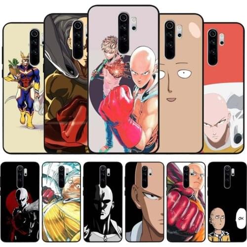 One punch man saitama black Silicone Phone Case For Redmi note 9 8 7 Pro S 8T 7A Cover