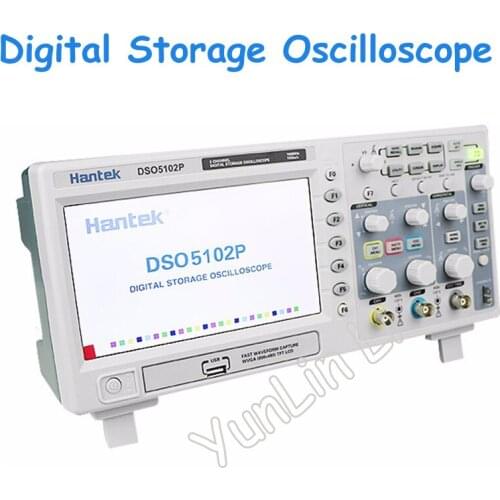 Digital Storage Oscilloscope with 7 Inch TFT LCD 100 MHz 2 Canali 1GSa/s Oscilloscope DS05102P