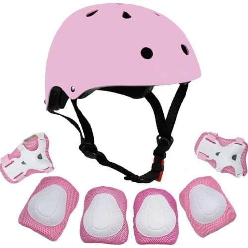 Kids Bike Roller Skating Knee Elbow Wrist Protective Gear Skateboard Helmet