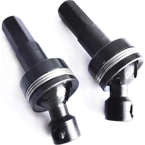 For WPL C14 C24 C34 B14 B24 B36 MN D90 MN99S RC Car Upgrade Parts 2Pcs Metal Front Axle Universal CVD Drive Shaft