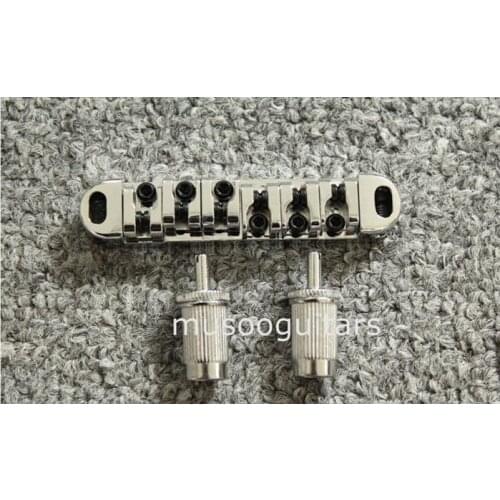 Tun-O-Matic 6 String Roller Saddle Guitar Bridge Made in China - Chrome